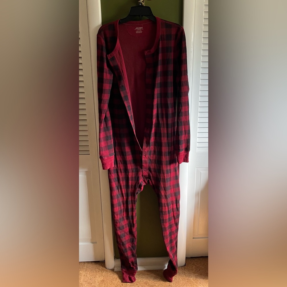 Jockey Red and Black Plaid Onesie